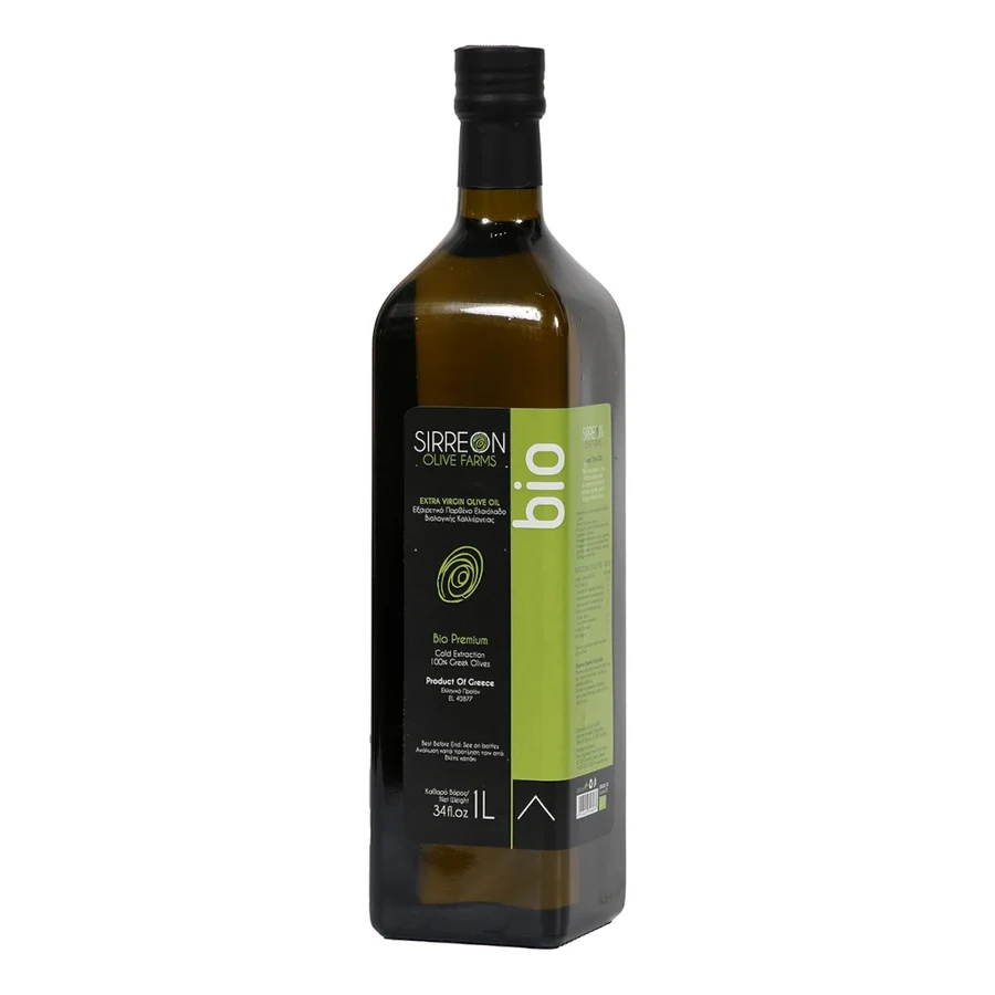 Ulei de măsline extravirgin BIO Sirreon 1 L (sticlă)