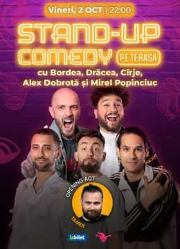 The Fool Terasa: Stand-up comedy cu Bordea, Drăcea, Cîrje, Alex Dobrotă și Mirel Popinciuc