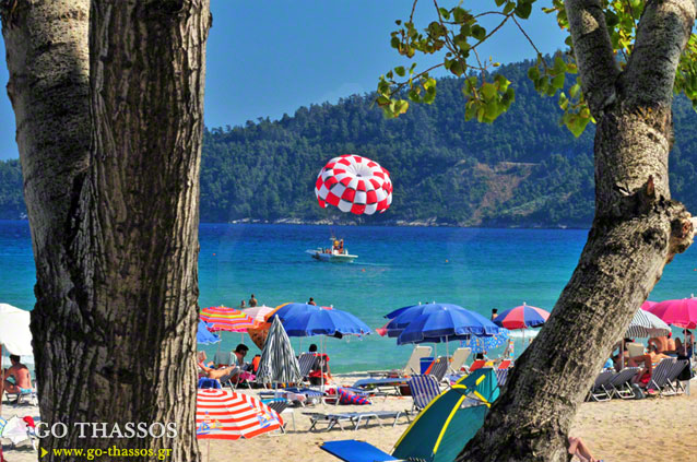 Sporturi nautice pe plajele Thassos, Thassos