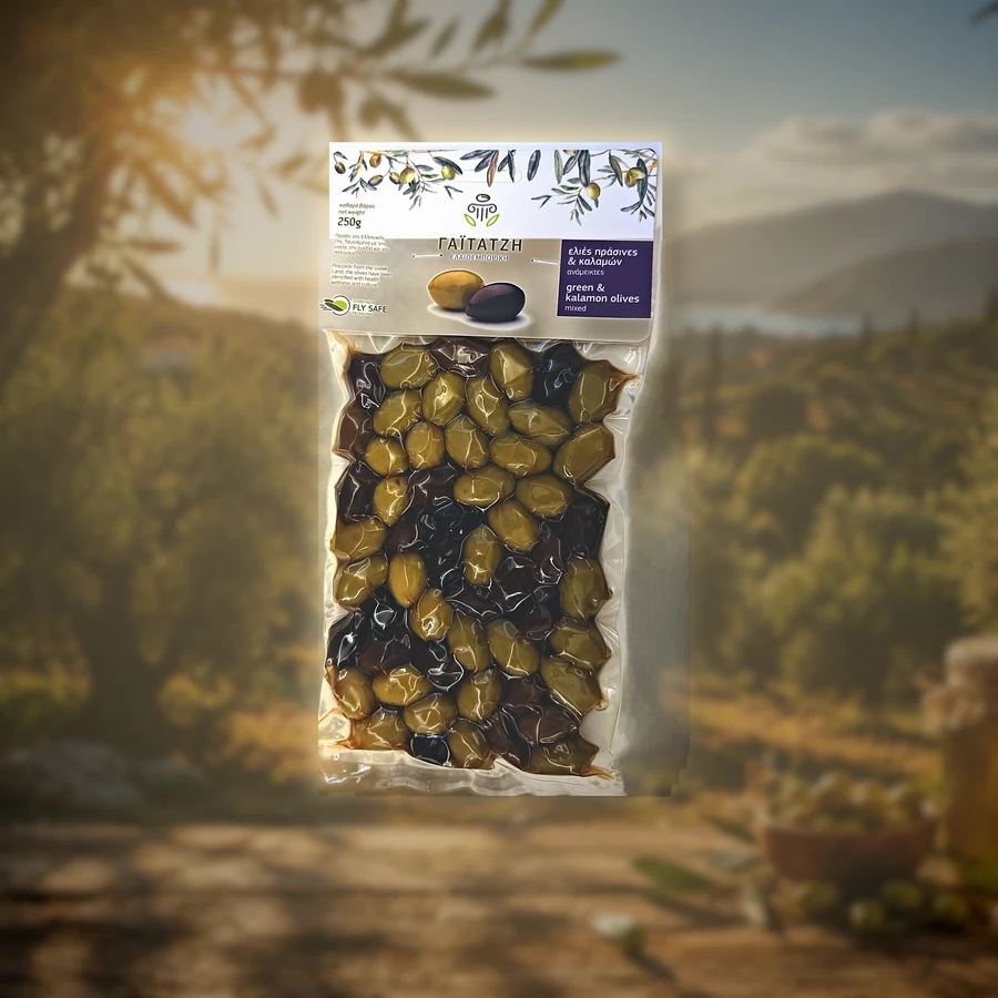Măsline amestecate Kalamata și verzi 250 g