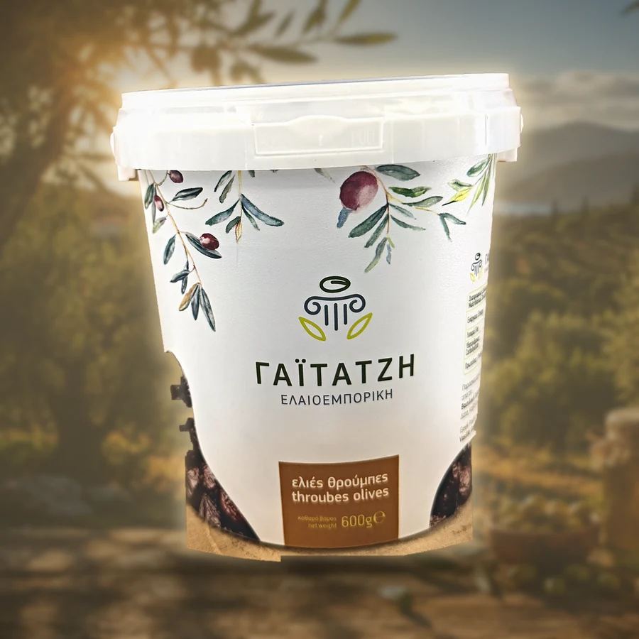 Măsline de Thásos Gaitatzí 600 g (caserolă)