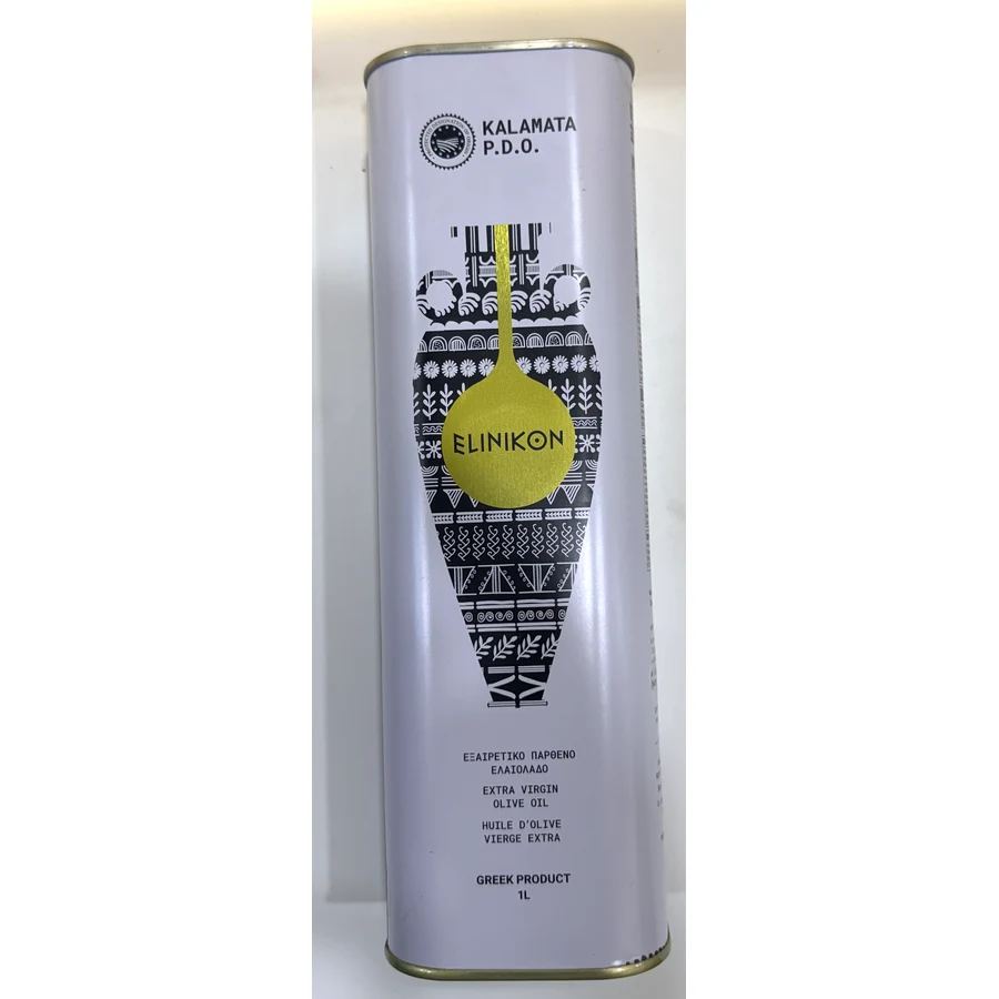 Ulei de măsline extravirgin DOP Kalamáta Elinikon 1 L (bidon metalic)