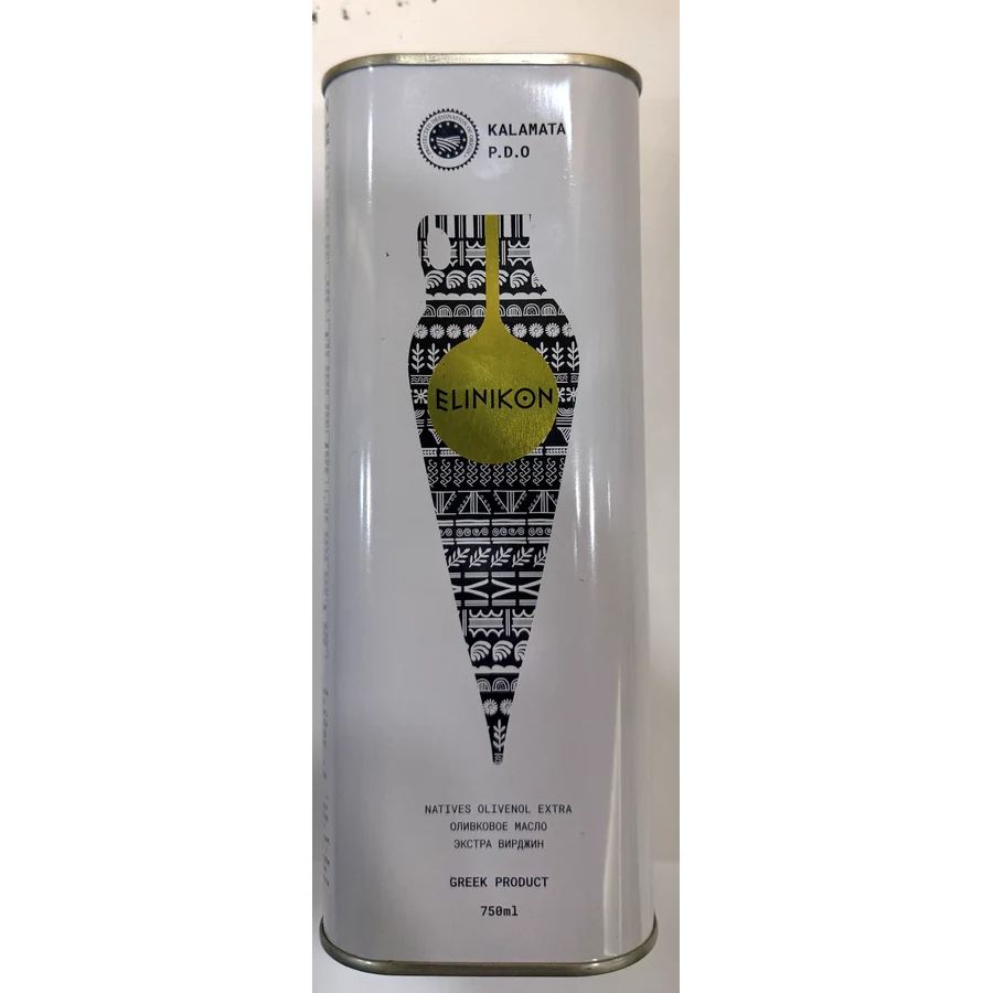 Ulei de măsline extravirgin DOP Kalamáta Elinikon 750 ml (bidon metalic)